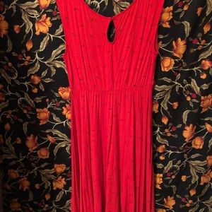 Red Torrid dress with cute heart sunglasses print